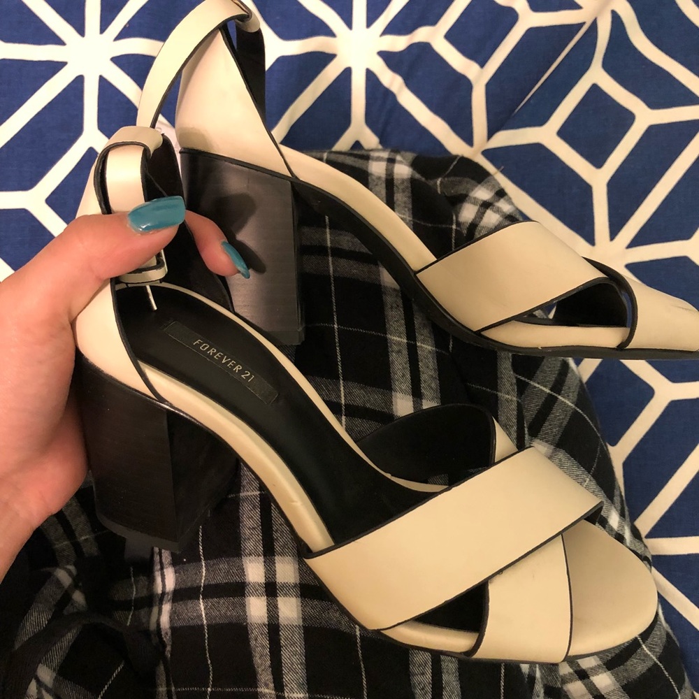 Worn once forever 21 chunky heel